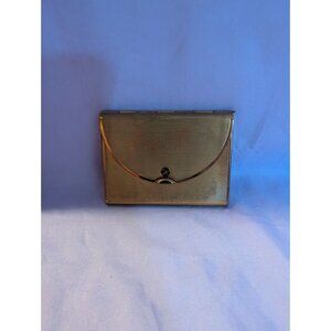 Vintage Coty Envelope Gold-Tone Folding Case Compact Powder Mirror